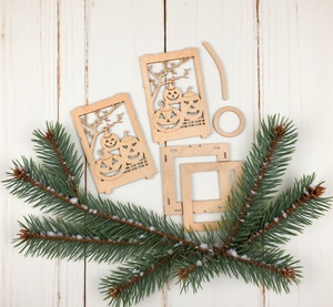 <span class=keywords><strong>Petit</strong></span> ornement <span class=keywords><strong>en</strong></span> <span class=keywords><strong>bois</strong></span> à suspendre pour arbre, décorations d'art de joyeux Noël, décoration murale gravée, bricolage personnalisé - Product Image 1