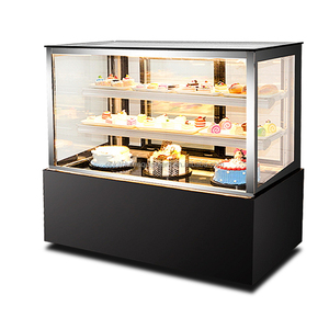0.9 เมตร 2-8 ℃   ตู้โชว์เค้กแบบแช่เย็น 3 ชั้น ทรงสี่เหลี่ยมมุมฉาก พร้อมไฟ LED สำหรับใช้งานเชิงพาณิชย์ - Product Image 1