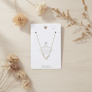 Collar con Cuentas de Acero Inoxidable, Diseño del Zodiaco Piscis, Joyería de Moda - Product Image 3