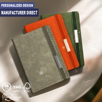 Carnet en cuir PU 8,45 x 5,7'' à faible MOQ, plusieurs couleurs, design personnalisé, support professionnel pour planificateur quotidien et hebdomadaire