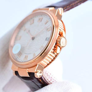 Montre mécanique automatique de style designer avec logo personnalisé, acier inoxydable, cadran en cristal saphir, bracelet en cuir/cuir PU, tendance - Product Image 3