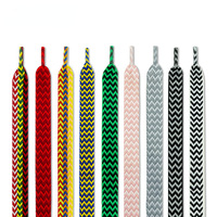 Lacets plats pour baskets 3 cm de large en polyester adaptables, tressés, colorés, style Lanvin tendance, pour chaussures à semelles épaisses, style rétro