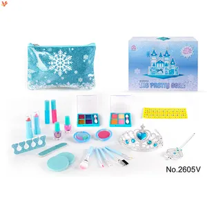 Pretend Play Make-Up-Set Mädchen Kinder Prinzessin Geburtstagsgeschenk Spielzeug echtes waschbares Make-Up Kosmetikset mit Koffer