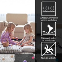 Tapis de puzzle intérieur en mousse EVA épaisse de couleur unie personnalisé tapis carré conception écologique antidérapant pour l'exercice de jeu d'enfants