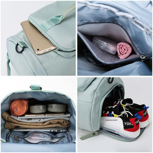 Gran oferta 2024, mochila de nailon para deportes al aire libre para hombres, bolso de mano impermeable para fin de semana con cierre de cremallera rosa, bolsa de viaje personalizada