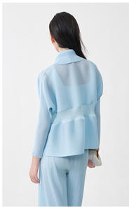 Top de Verano Tejido con Cuello Halter Plisado, Estilo Casual Elegante para Mujer, Tallas Grandes, Disponible en Línea, Venta al Por Mayor - Product Image 5