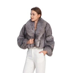 Bán Buôn Mới Thời Trang Mùa Đông Dày Ấm Áo Khoác Lông Phụ Nữ Crop Bất Fox Fur Coat - Product Image 1