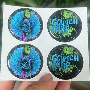 Durable UV Resistant Self-adhesive Custom <b>Logo</b> Printing 3D Crystal Clear Resin Dome Label Decoration Epoxy <b>Sticker</b> - Product Image 1