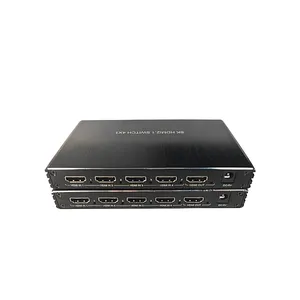 8K60Hz HDMI Switch 4X1 com áudio breakout suporta 4K120Hz 4 em 1 saída VRR HDCP2.3 HDR D-olby vision Atmos Controle remoto