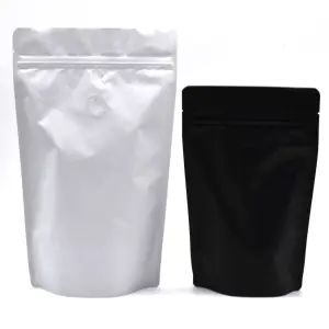 친환경 디지털 인쇄 광택 매트 블랙 100g-1 파운드 Mylar 커피 가방 Ziplock