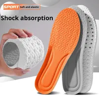 Semelles intérieures de sport toutes saisons ultra douces en PU antibactérien, amortissantes, confortables pour la longue durée debout, haute élasticité, absorption des chocs