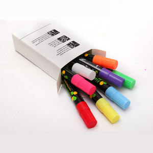Tiza líquida fluorescente luminosa LED a base de agua borrable de varios colores, tiza líquida no tóxica ecológica - Product Image 1