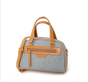 蒙娜丽莎奢华斜挎包翻盖手提包大容量人造革高品质时尚保龄球包 - Product Image 4