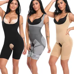 Shapewear Voor Vrouwen Hals Tank Tops Bamboe Bodysuits Jumpsuits Taille Trainer Full Body Shaper