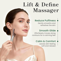 Outils de soin du visage Gua Sha 5 en 1 personnalisés en usine, en alliage de zinc, pour usage quotidien, massage, élimination des rides, rouleau facial
