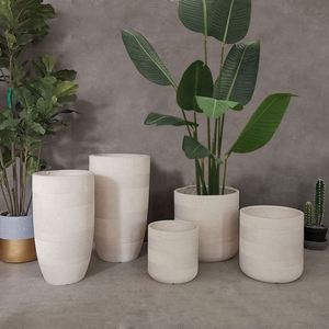 Macetas Ovaladas de Fibra de Vidrio de Gran Tamaño para Jardín, Macetas para Plantas de Interior - Product Image 2