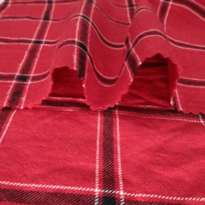 Vestido camisero rojo de sarga de algodón 100% para niñas y niños tela a cuadros de moda transpirable y tejida para zapatos y juguetes - Product Image 3