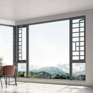 Tùy chỉnh nhôm cửa sổ cửa sổ chống trộm thiết kế cửa sổ cửa sổ với bảng điều khiển cố định đôi cửa sổ cho ngôi nhà - Product Image 6