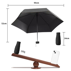 Mini Pocket Anti UV <strong>Umbrella</strong> Light Compact Design Foldable <strong>Manual</strong> 5 <strong>Fold</strong> Pouch <strong>Umbrella</strong> - Product Image 4