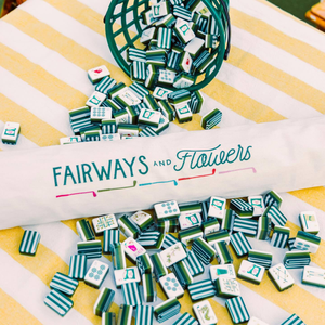 Tuiles de <span class=keywords><strong>Mahjong</strong></span> américaines en acrylique rayées, de luxe, modernes, sur le thème du golf, pour jeu manuel à la maison et en cadeau - Product Image 2