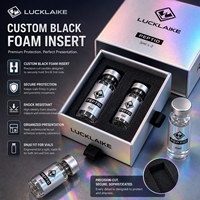 Boîte personnalisée pour flacons holographiques 3ml 5ml, emballage tiroir simple ou double pour peptides, boîtes et étiquettes pour peptides avec insert en mousse