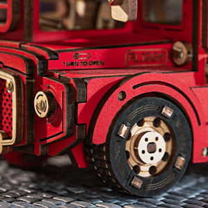 Robotime <span class=keywords><strong>Rolife</strong></span> <span class=keywords><strong>DIY</strong></span> Toys Kit de modèles assemblés à la main TGM02 London Tour Bus 3D Puzzles en bois - Product Image 5