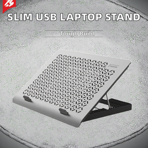 Supporto <span class=keywords><strong>Portatile</strong></span> Pieghevole per Laptop Flashstrike FS-A18 con Ventole USB, Sottile ed Elegante in Alluminio per Laptop 11-17.3\", Facile da Riporre - Product Image 2