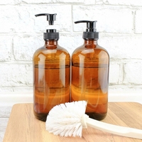 Bouteille de savon liquide rechargeable certifiée CE FCC ROHS, 250 ml, 500 ml, anti-fuite, réutilisable, pompe à pression