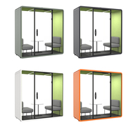 Cabines de bureau insonorisées modulaires et mobiles modernes pour hôtel, école, maison, salon, espace de travail, salle de réunion
