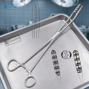 Pince à éponges chirurgicales Ulrich courbée en acier inoxydable, pince hémostatique manuelle, instrument de classe I certifié CE - Product Image 4