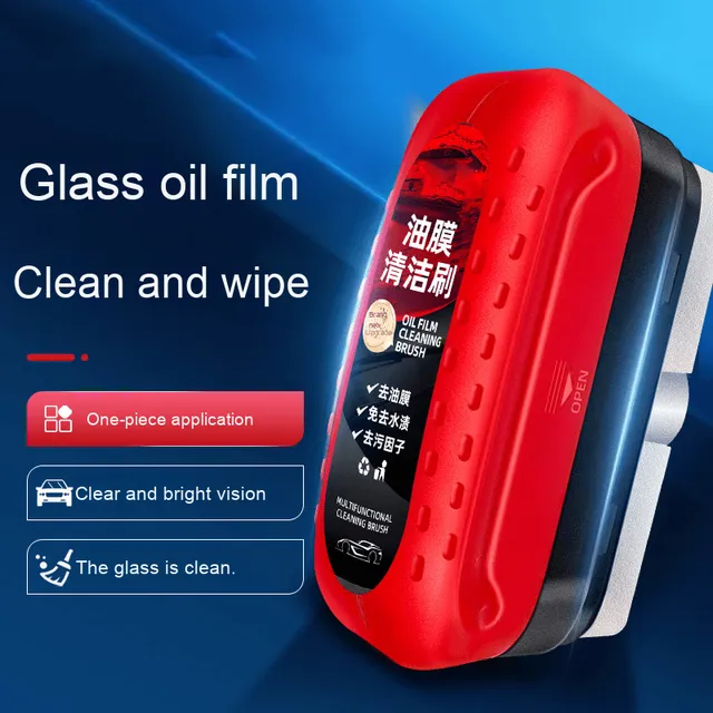 Powerful Plastic Oil Removal Film Cleaner Anti-Rain Fog Window and Rearview Mirror Windshield Cleaning Brushes