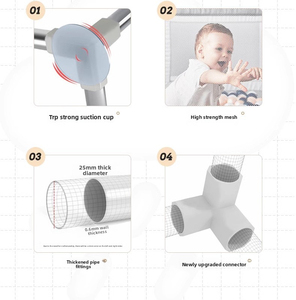 Corralito Plegable Grande para Bebés con Puerta de Seguridad, Corralito Portátil para Interiores y Exteriores para Bebés, Niños Pequeños y Niños - Suministro de Fábrica - Product Image 4