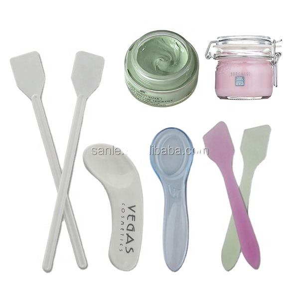 Пластиковая полипропиленовая ps косметическая маска для лица, крем, ложки, шпатели, АБС Косметическая ложка, маска с гравировкой с пользовательским сгоревшим или лазерным логотипом