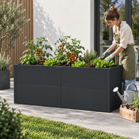 Jardinière surélevée en métal sur mesure, jardinière esthétique pour jardin, bac à fleurs, jardinière surélevée de qualité supérieure pour patio