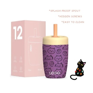BPA-Free 12oz 22oz Kids Toddlers Cups Spill-proof Straw Insulated Stainless Steel Tumblers Vacuum Flasks Thermoses for Children - Product Image 4