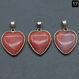 HZ Nombre personalizado Cuarzo para joyería Cristal Fabricación Jade blanco Colgante en forma de corazón para mujer - Product Image 6