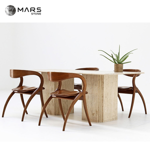 Travertina naturale <span class=keywords><strong>marmo</strong></span> pietra mobili moderno Beige travertino <span class=keywords><strong>tavolo</strong></span> <span class=keywords><strong>da</strong></span> <span class=keywords><strong>pranzo</strong></span> per ristorante sala <span class=keywords><strong>da</strong></span> <span class=keywords><strong>pranzo</strong></span> - Product Image 2