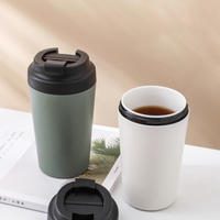 Nuevas Tendencias, Termo Personalizado de 12oz, Bonito y Elegante, con Revestimiento de Cerámica Real, Tazas de Metal para Té y Café, Interior de Cerámica con Logotipo