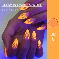 Poudre Luminescente Fluorescente Néon Bojun XYG, Pigment Phosphorescent pour Fournitures de Manucure Tendance en Salon