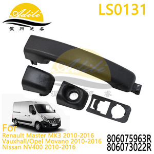 Manija de puerta Adili LS0131 para Renault Master MK3 2010-2016, pieza de repuesto de plástico y metal negro - Product Image 1