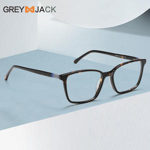 Montures de lunettes rectangulaires Greyjack Ac1007, monture complète, anti-UV, unisexe, style indien, charnière à ressort - Product Image 2