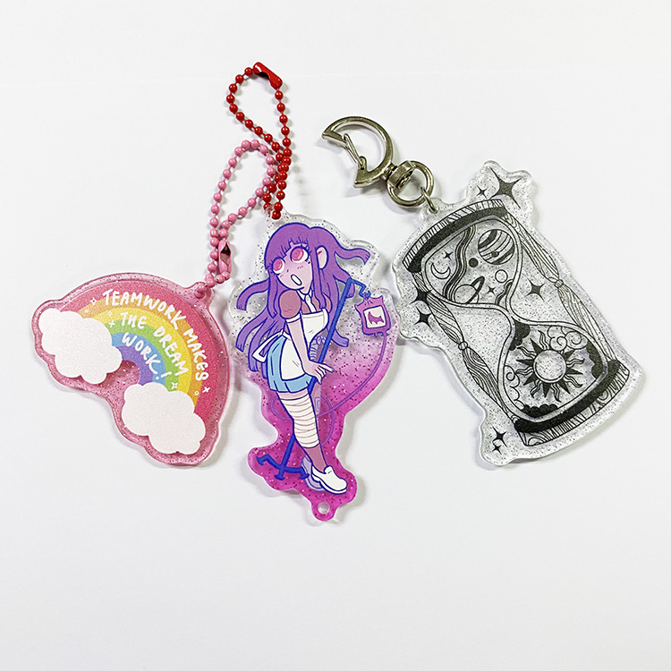 color acrylic keychain