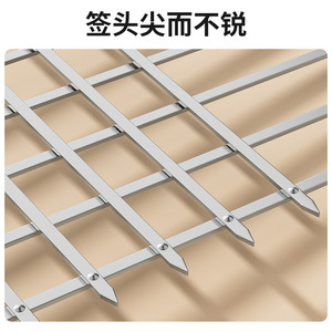 ไม้เสียบบาร์บีคิวสแตนเลสพร้อมด้ามจับ ตะเกียบย่างแบบใช้ซ้ำได้สำหรับทำอาหารกลางแจ้ง ทนทาน 6 ชิ้น - Product Image 5