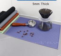 Tapis de service portable en silicone écologique pour café et cuisine, 45*30CM, surface de drainage, protection de comptoir pour café
