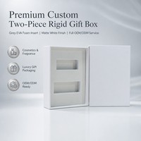 Caixa de Presente Rígida Personalizada em Duas Peças com Inserto de Espuma EVA Branca Fosca, Embalagem Luxuosa para Cosméticos e Fragrâncias, OEM 100pcs MOQ