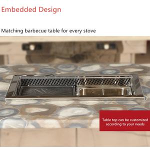 Équipement d'intérieur de style coréen Barbecues à gaz extérieurs en vente Lowes Commentaires Hot Pot <span class=keywords><strong>Table</strong></span> pour restaurants Hot Pot Bbq Grill - Product Image 2