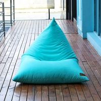 Housse de pouf triangulaire de qualité, confortable, pour sol ou plage, imperméable en tissu Oxford, pour l'extérieur