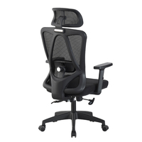 Chaise de bureau exécutive ergonomique moderne à dossier haut en maille avec soutien lombaire et appui-tête réglables
