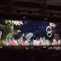 Écran holographique transparent Mesh Stage Performance.3D Holographic Projection Mesh Screen Hologram Outdoor Mesh
