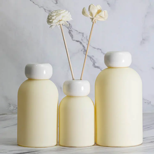 Sang trọng rỗng mùi hương rõ ràng chai thủy tinh không có lửa hương thơm thiết lập trang trí nội thất vòng xi lanh thủy tinh sậy nước hoa khuếch tán chai - Product Image 3